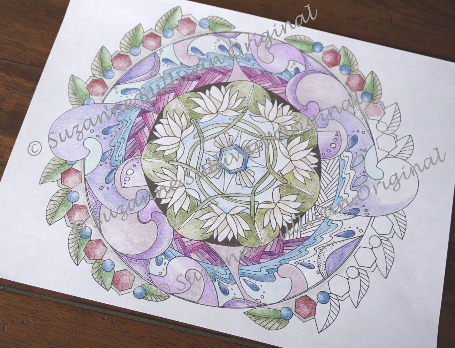 Adult Coloring Page Lotus Mandala Coloring Page Coloring