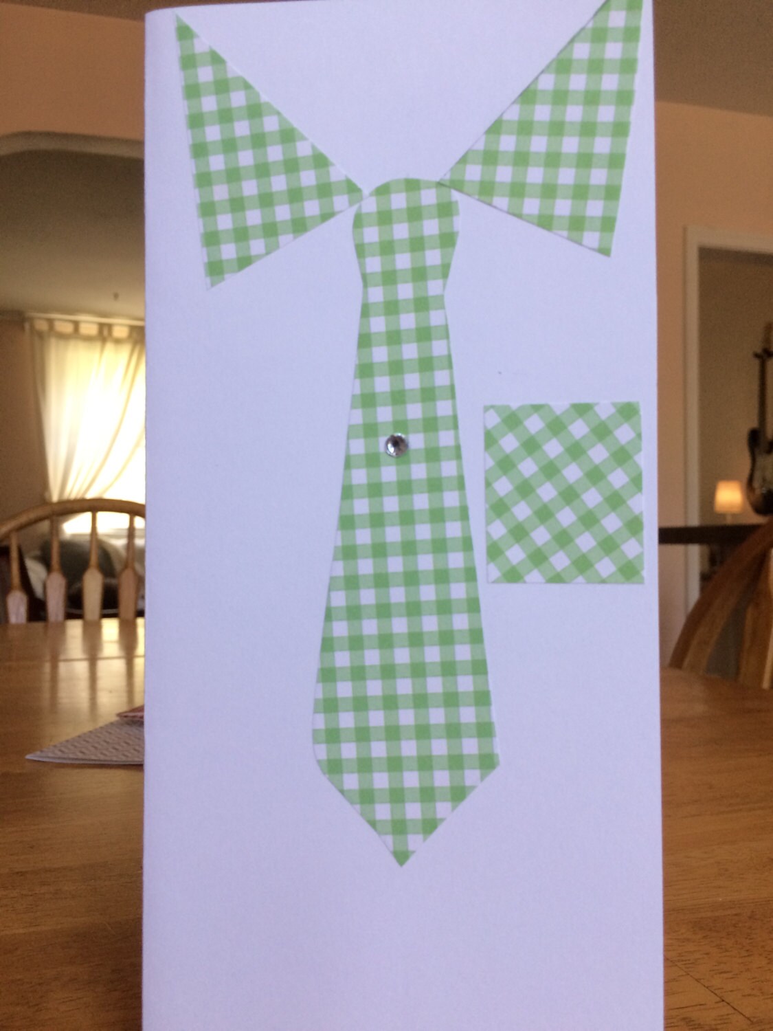 masculine greeting card green and white by Annescustomcards