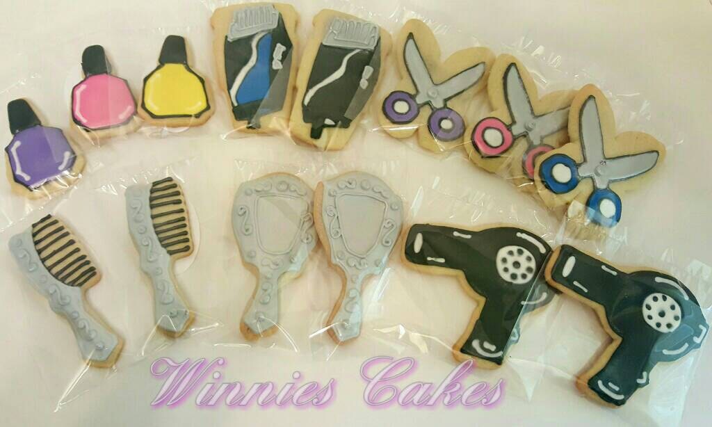 12 Barber/Beauty Shop Themed Cookies