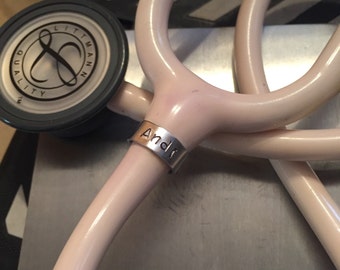 Silver (Aluminum) Personalized Stethoscope ID Tag