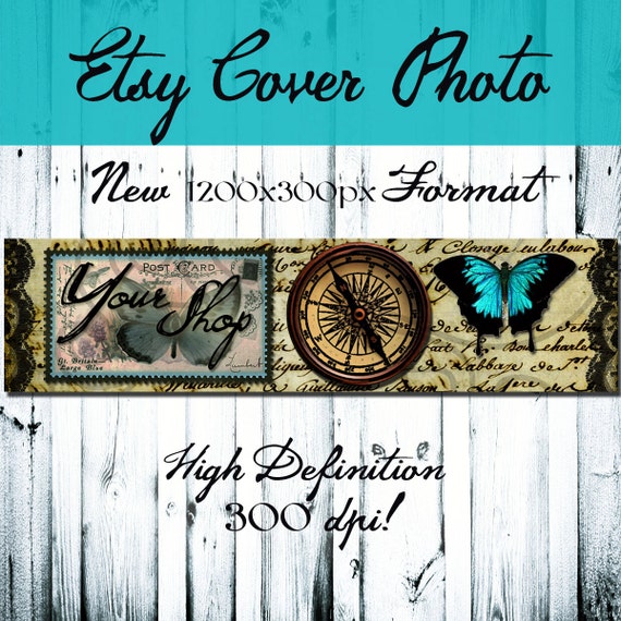 New Etsy Cover Photo Format Vintage Scrapbook Cover Photo Etsy
