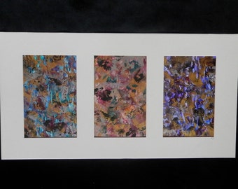 Original Abstract, Triptych Painting, Modern Wall Art, Abstract Painting, Original Artwork, Wall Art