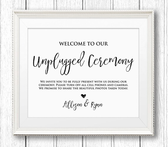 unplugged wedding wording for officiant