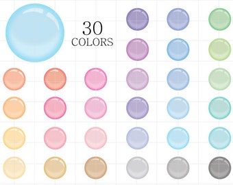 Bubble Clipart, Translucent Bubbles Clipart, Soap Bubbles Clip Art, Digital Bubbles, Colorful Bubbles Clipart, Transparent Bubbles Clipart