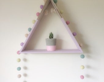 Pastel Felt Ball Garland -Pom Pom Garland-Nursery Decor