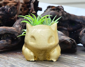Handmade Bulbasaur Planter, Air Plant Holder, Bulbasaur Plant Holder, Air Plant Terrarium Kit, Gifts under 15, Pokemon Gifts!