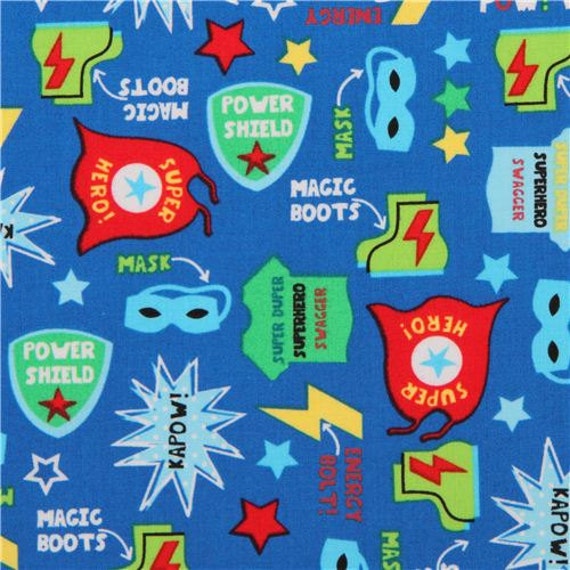 Blue Superhero Costume Fabric from Timeless Treasures