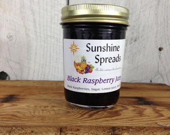 Black Raspberry Jam, 8 Ounce Jar, Amish Made