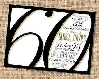 Gloria 60th Birthday Invitation