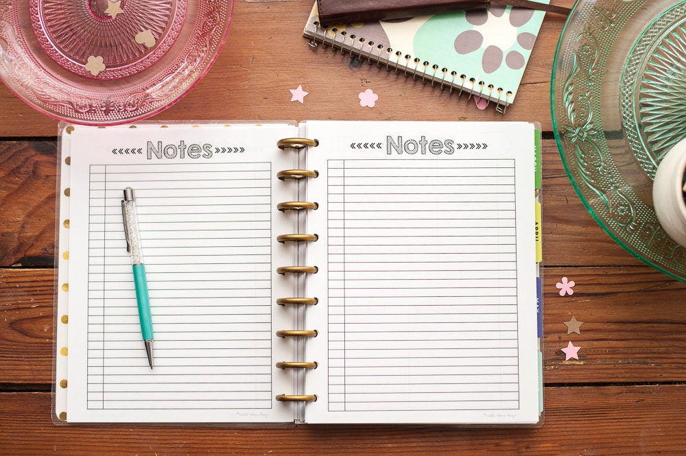NOTES Happy Planner Printed Paper Happy Planner Refill