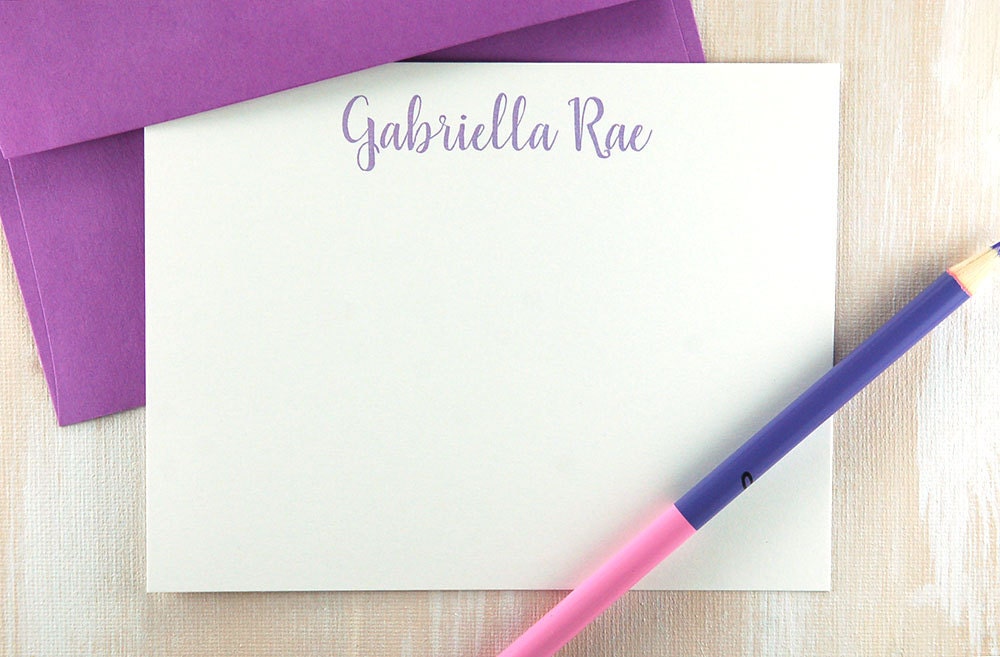 Personalized Stationery Set of 12 Tween Girl Gifts Kids