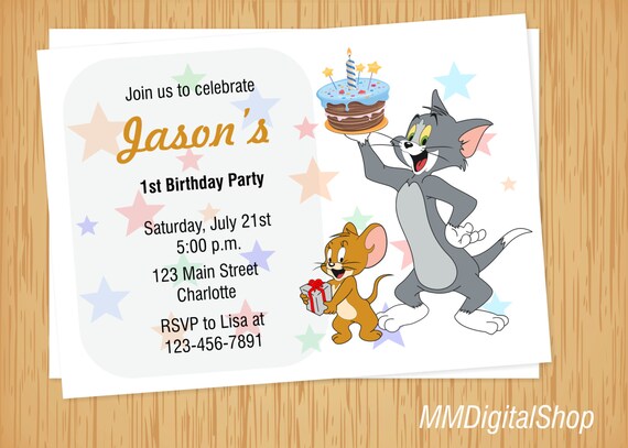 Tom And Jerry Party Invitations 4