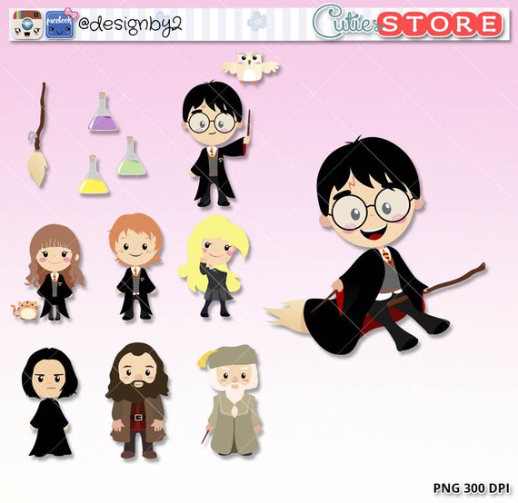 Harry potter clipart digital graphics perfects for by MyCutieStore