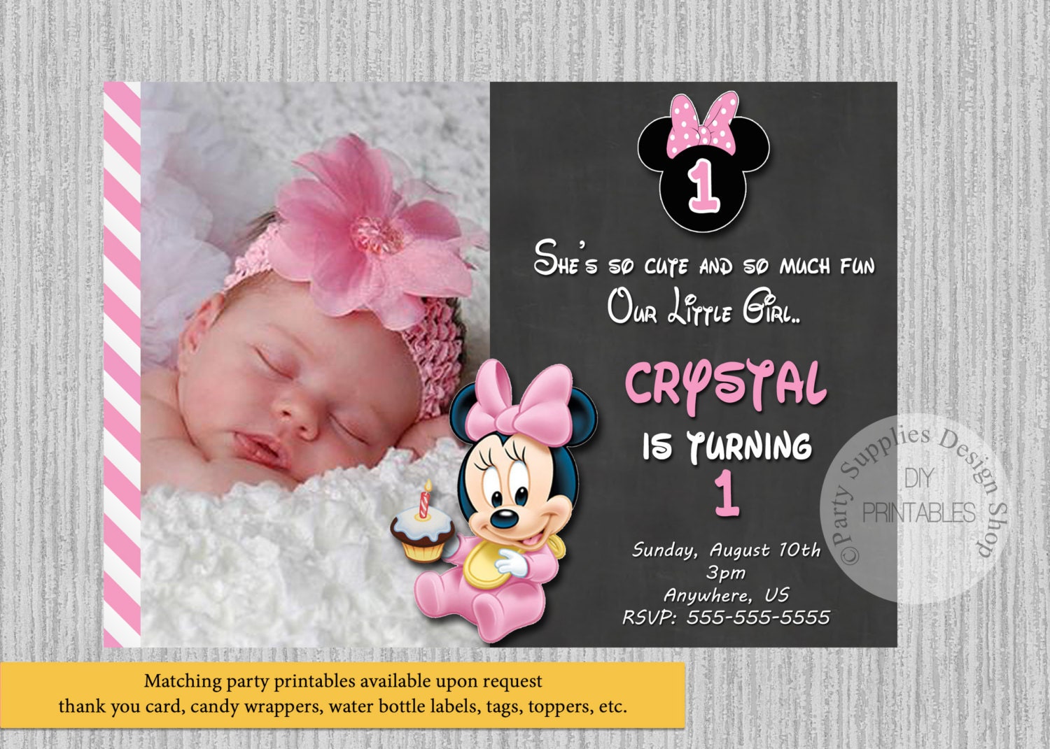 Cute Minnie Mouse Invitations 9