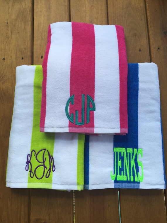 Monogram beach towels / monogram pool towel / beach towels