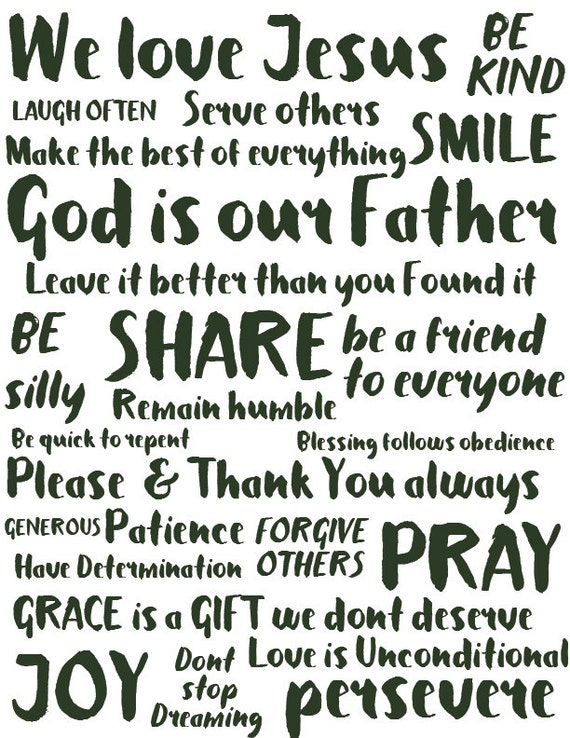 Family Motto by HostwiththemostCo on Etsy