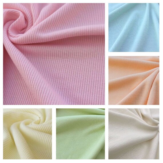 2x1 Rib Knit Fabric By the Yard Wholesale Price Available By