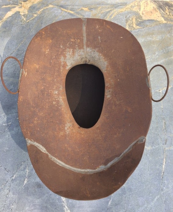 Antique Bed Pan Hand made bed pan Photo Prop bed pan Rusty