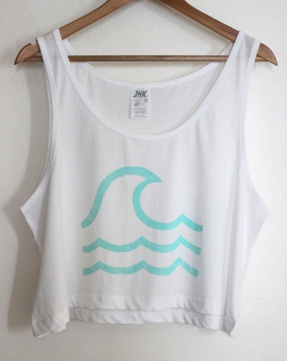 Waves Surf Summer Crop Top by OHMYTOP on Etsy