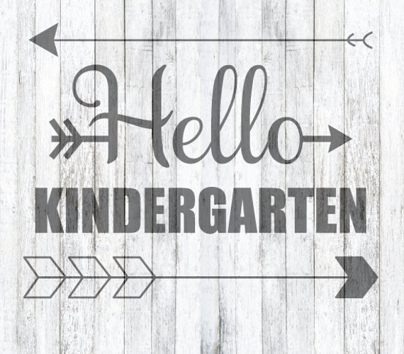 SVG File Hello & Goodbye Kindergarten Starting School