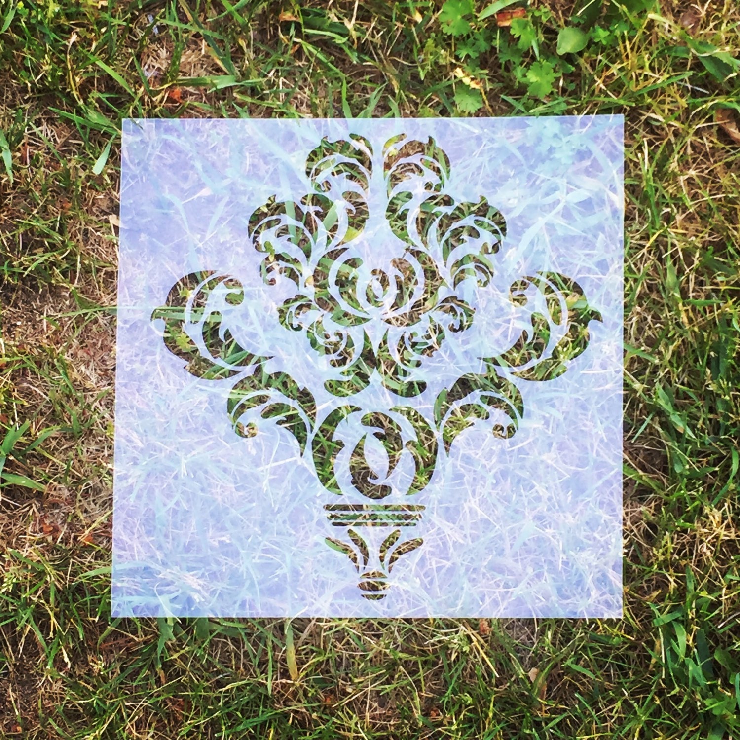 Damask Custom Stencils Custom Stencil Multiple Sizes Reusable