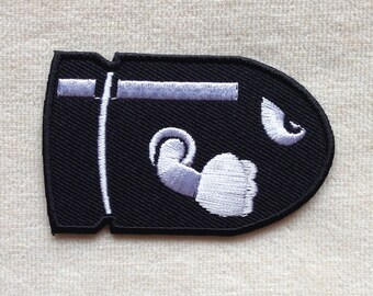 Bullet Bill Super Mario Iron On Patch