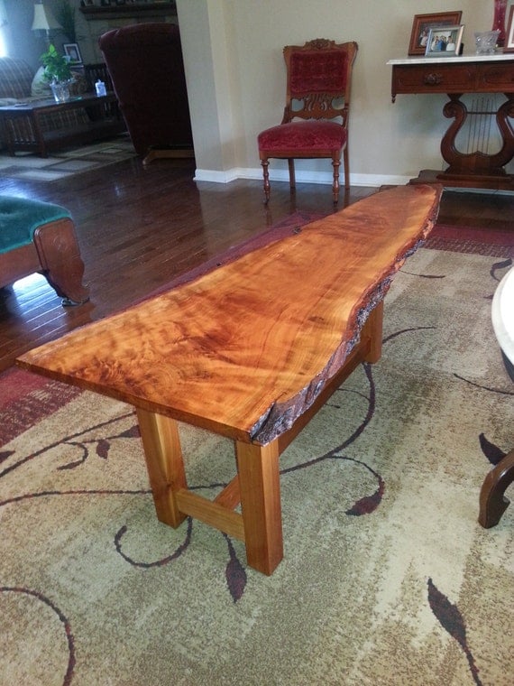Items similar to Cherry Live Edge coffee table on Etsy