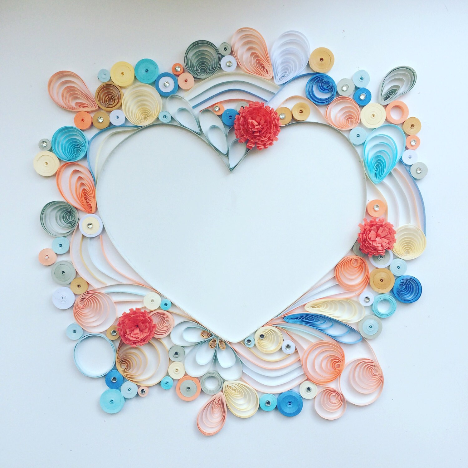 Quilled paper art heart quilling handmade decor
