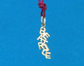 18 k gold pendant series "Letterini" with the name BEATRICE