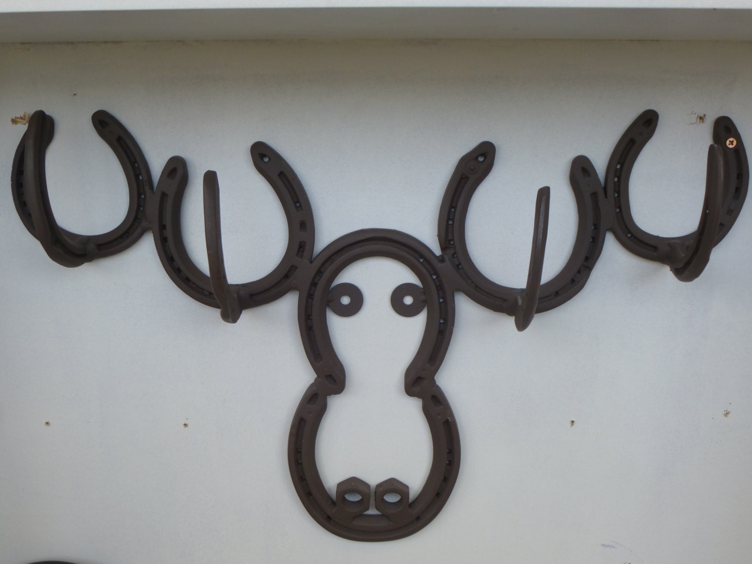 horseshoe Moose coat hooks