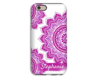 Mandala iPhone case, boho iPhone 6s case, pink mandala iPhone 6s Plus case, iPhone 5s case, iPhone 6 Plus case/6 case, iPhone SE case