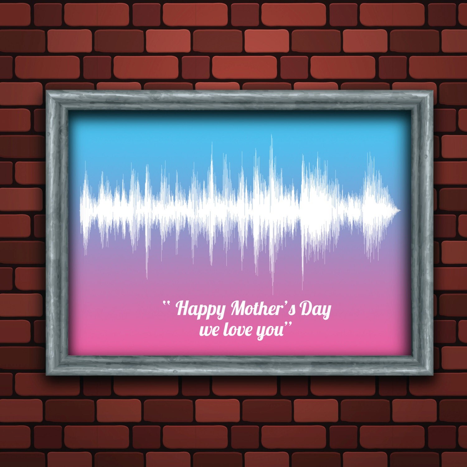 Voice Recording Art print Unique Voice Print by 2TwelveDegrees