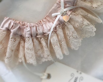 Editha Silk + Lace Bridal Garter - Wedding Accessories - Bridal Lingerie