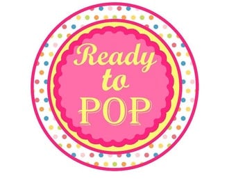 Ready To Pop Stickers Baby Shower *** INSTANT DOWNLOAD*** DIY Printable Digital File