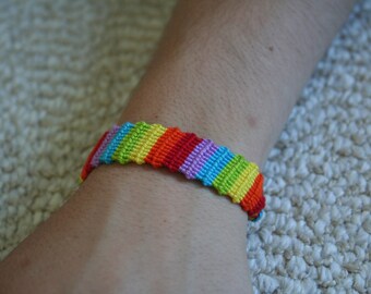 Items similar to Pastel Rainbows Friendship Bracelet on Etsy