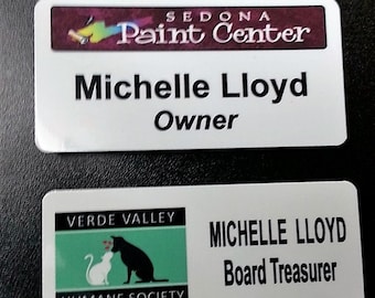 Name Tag with Magnetic backing
