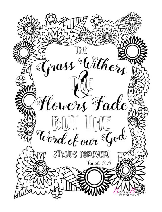 Isaiah 40 8 Coloring Page Coloring Pages