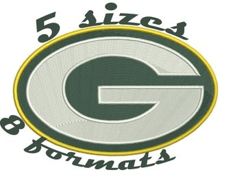 Green Bay Packers Inspired Machine Embroidery Designs in 8 formats and 5 sizes