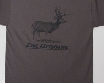 Mule Deer Tee - Eat organic - hunting - outdoors - deer season - wildlife art - graphic tee - Hunting Gift