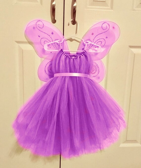 Fairy Costume Purple Tulle Dress Fairy Wings