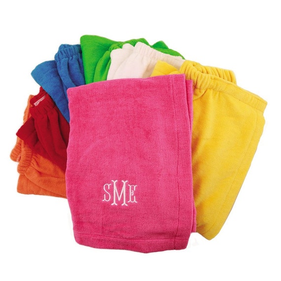Women's Monogrammed Towel Wrap College Dorm by
