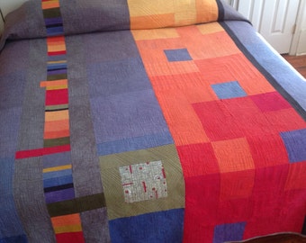 Squares of Color Quilt Made-to-Order