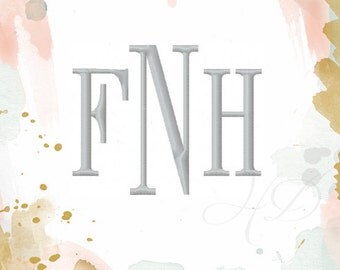 9 Sizes Embroidery Font Package 3/4", 1", 2", 2.5", 3", 4", 5", 6, 7" Sale Fisher Satin stitch Embroidery Fill BX instant download PES