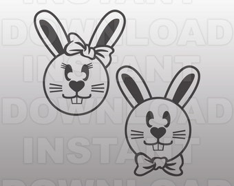 Bunny Rabbit SVG File Bunny svg Farm Animal svg Cute Animal svg Baby Decor svg Nursery svg Vector Clip Art for Personal & Commercial Use