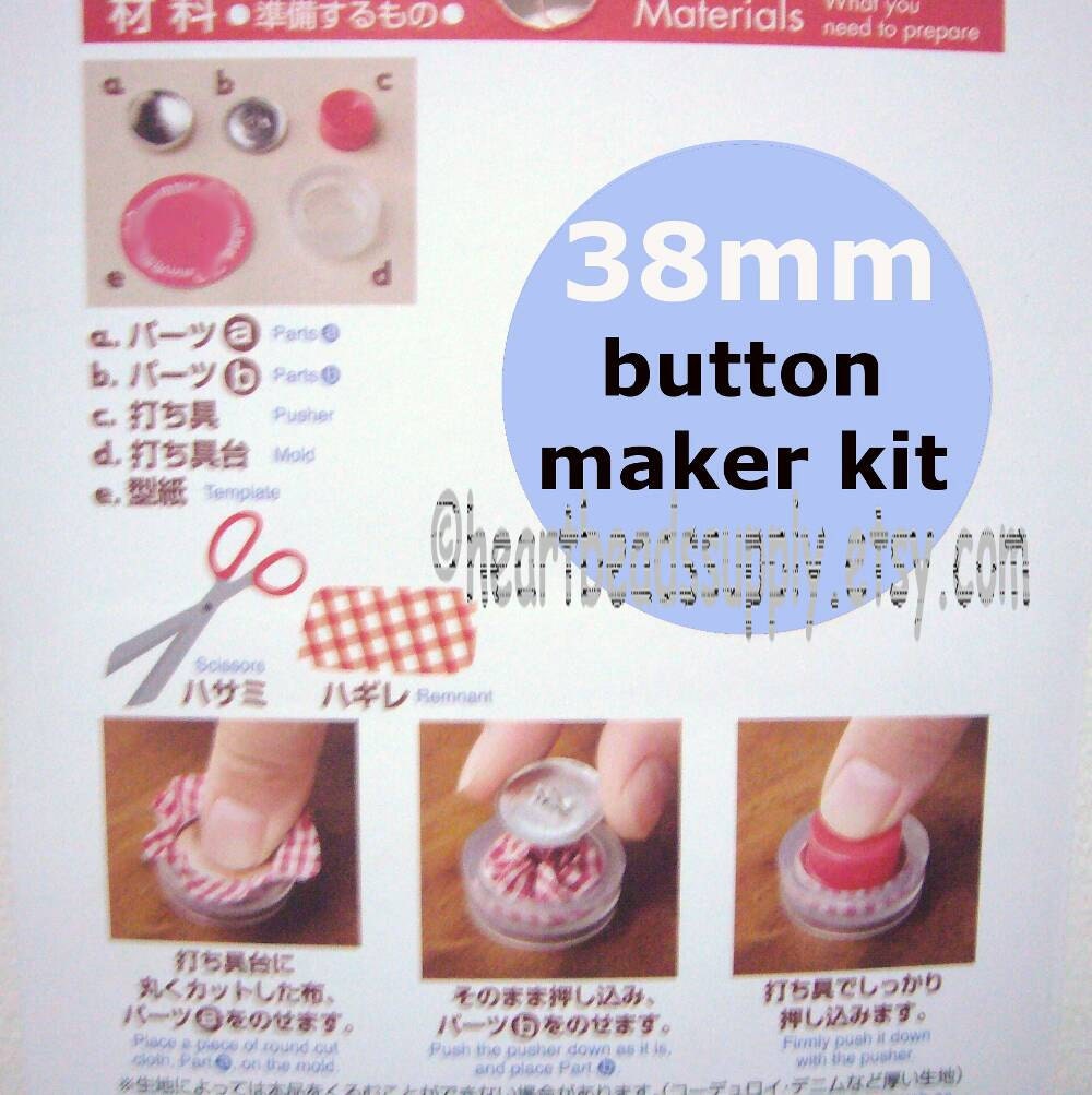 Fabric Cover Button maker Kit 38mm 1.5 big button