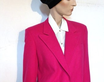 Pink Camel Hair Jacket Blazer 80s Mark Shale Size 10