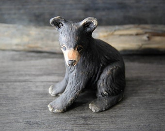 ceramic black bear figurine