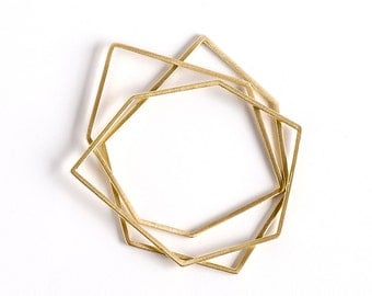 Thin Gold Bangle Bracelet, Stackable Bangle, Geometric Bangle, Gold Bangle Set, Minimalist Bangle, Stacking Bangle, Thin Bangle Bracelet