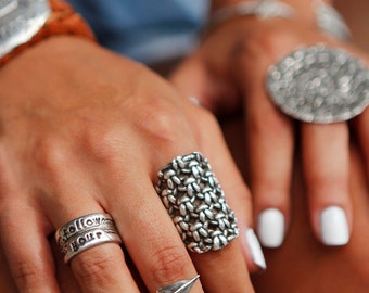 Hippie Rings, Hippie Jewelry, Silver Ring, Bohemian Rings, Silver Bohemian Ring, Sterling Silver Hippie Rings, Hippie Silver Ring, Bohemian