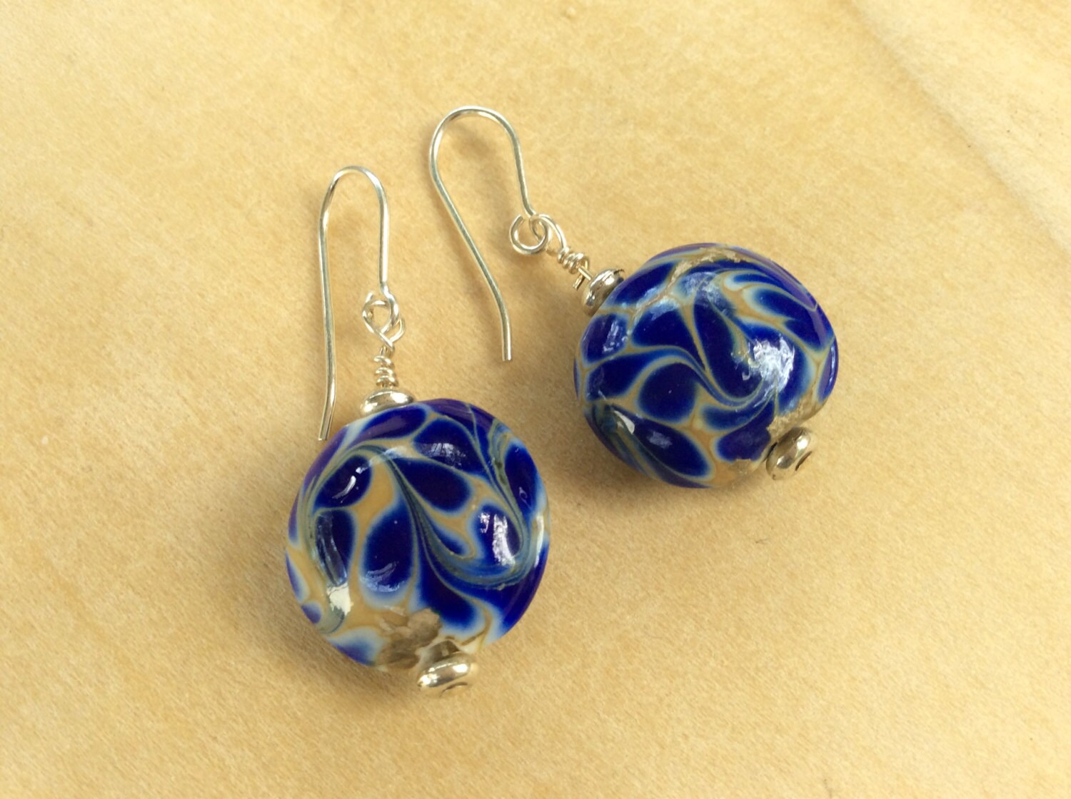Blue Delft Pottery Earrings Norse Earrings Norse Jewelry